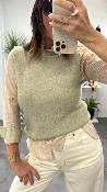 Pull sans manches kaki MANDA LPE