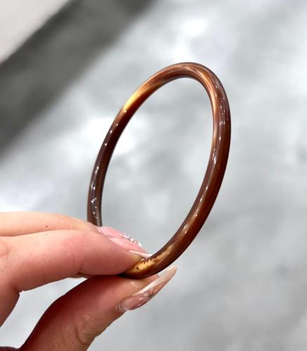 Bracelet mini jonc marron
