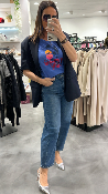 Blazer manches courtes marine oversize JAX4JIC IMPERIAL