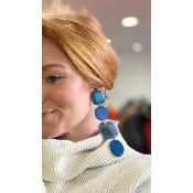 Boucles Oreilles bleu 