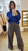 Pull manches longues col roulé bleu WKV005 NT