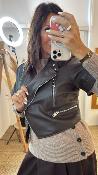 Perfecto manches courtes en cuir marron V3025831 IMPERIAL