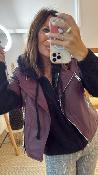 Perfecto manches courtes en cuir bordeaux V3025831 IMPERIAL