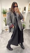 Robe longue simili cuir noir ALIE0AA Dixie 