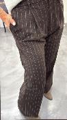 Pantalon coupe droite marron foncé M8430P MR
