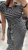 Robe mi longue ligne tennis marine WJU024 NT