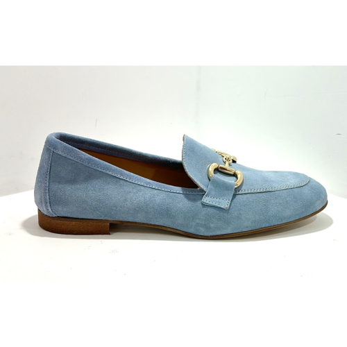 Mocassin cuir bleu CM2825