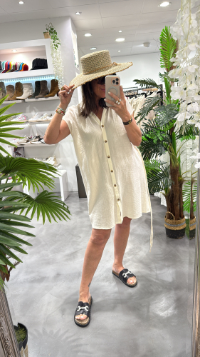 Robe courte écru ROZANA G&M