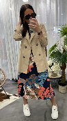 Veste trench mi-long beige 50984245 MM 