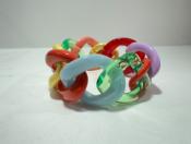 Bracelet maillons à enfiler multicouleurs 