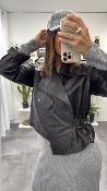 Veste en cuir souple noir T36Y0085 Souvenir 