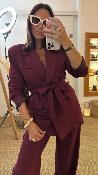 Ensemble tailleur bordeaux bande côté 52315529 MM