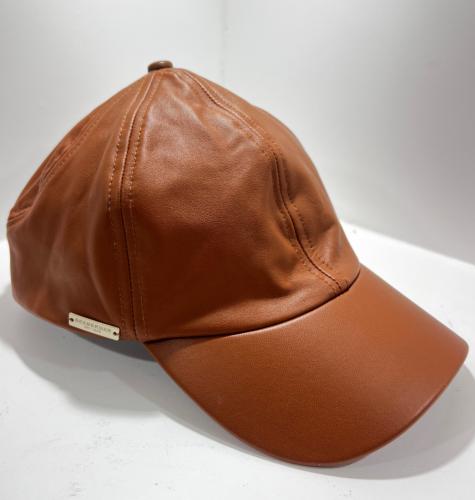 Casquette cuir marron  SEEBERGER