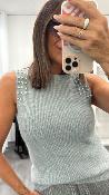 Pull sans manches à strass MRK685 MR