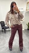 Pantalon similicuir bordeaux W38S0247 Souvenir 