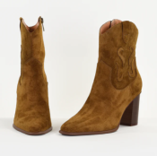 Bottines cuir  talons AZALEE camel 