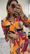 Robe chemise longue colorée NOELA