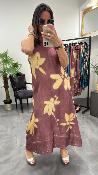 Robe longue fluide bicolore uvetta M2371A MR