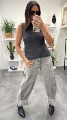 Jeans large baggy gris clair C38S0025 Souvenir 
