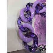 Bracelet maillons violet translucide lilas Paul