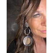 Boucles Oreilles romane transparent