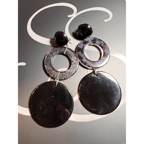 Boucles Oreilles Margaux Noir