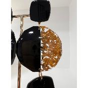 Boucles Oreilles Sylvaine noir or