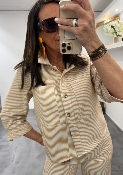 Veste beige  rayures DELPHINE