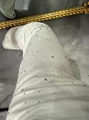 Pantalon blanc strass 50944249