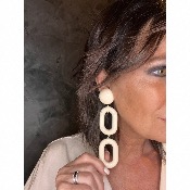 Boucles Oreilles beige