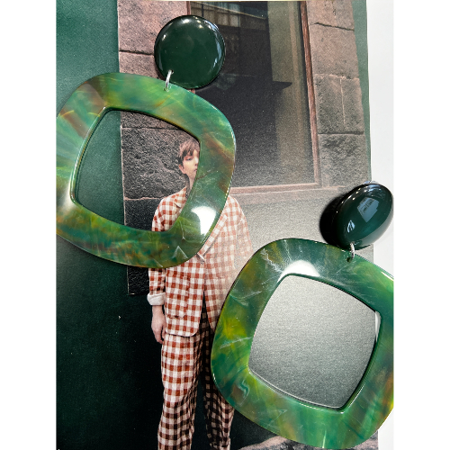 Boucles oreilles vert Andy  