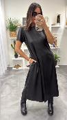 Robe longue simili cuir noir ALIE0AA Dixie 