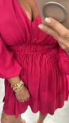 Robe courte rose vif M2384A MR