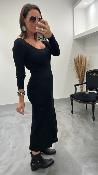 Robe longue noir Nathalie 