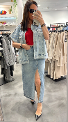 Jupe en Jeans strass 50924229