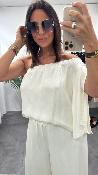 Top one shoulder blanc cassé M9140T MR