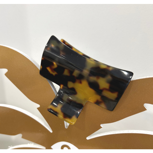 Pince à cheveux en acétate de cellulose marron et noir