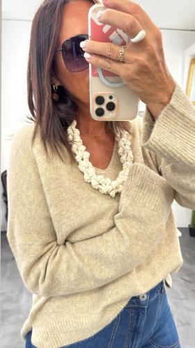 Pull vanille lurex doré SALVADOR GM