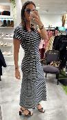 Robe mi longue ligne tennis marine WJU024 NT