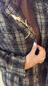 Veste Blazer oversize à carreaux marron et beige JDFNYEMP DIXIE