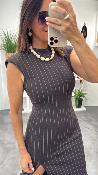 Robe marron lignes tennis M2451A MR 