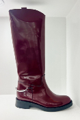 Bottes cavalière cuir bordeaux GR6297
