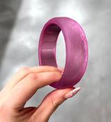 Bracelet jonc rose givré
