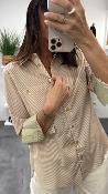 Chemise lignes tennis beige CARLA LPE
