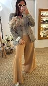 Pantalon large camel M8394P MR