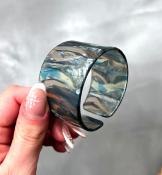 Bracelet manchette bleu verte