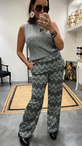 Pantalon éclair gris 50687229 