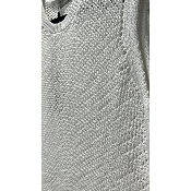 Pull sans manches maille filet blanc