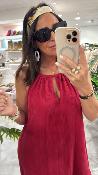 Robe longue cerise RUBIS G&M