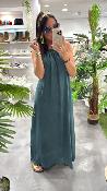 Robe longue émeraude RUBIS G&M